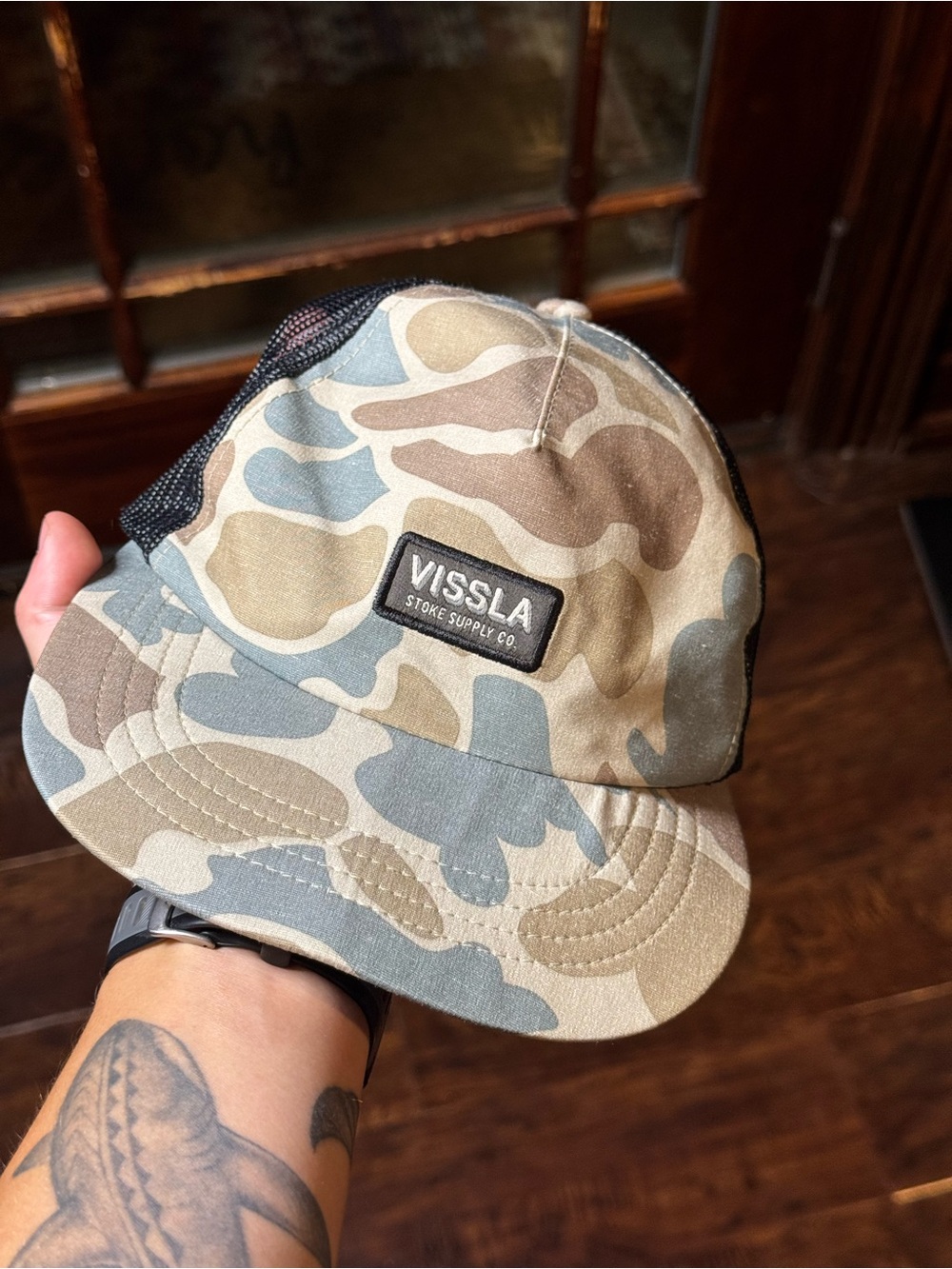 Vissla Lay Day Eco Trucker II Hat Camouflage Pattern